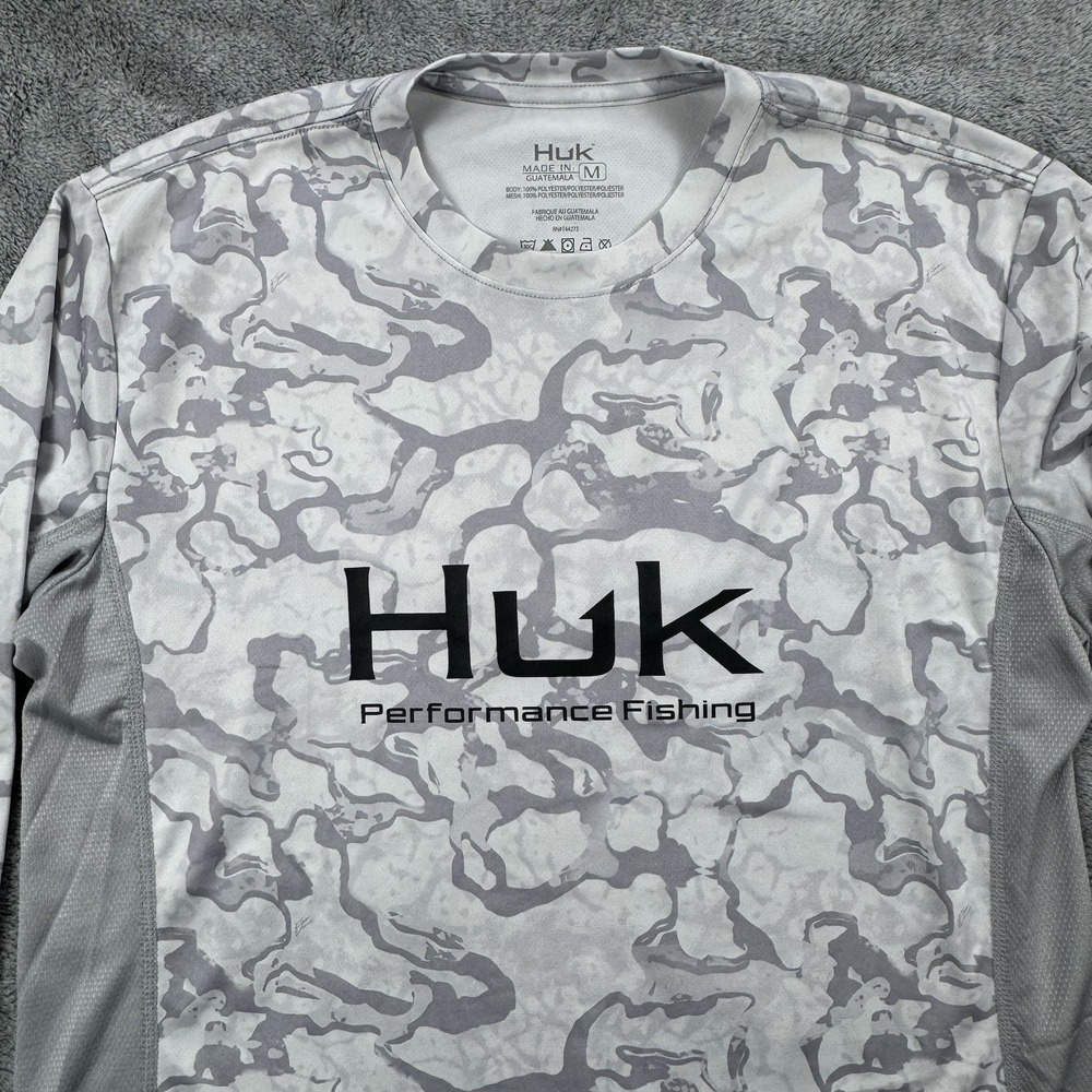 Men’s Huk Icon Inside Reef Fishing Long Sleeve Shirt Medium Outdoors H1200488